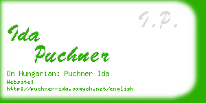 ida puchner business card